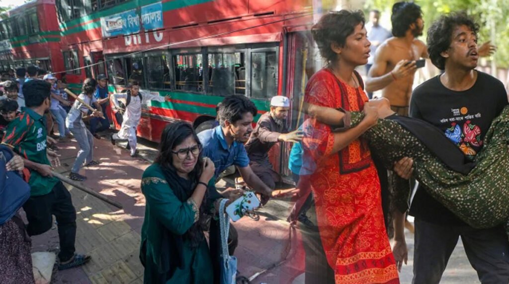 Bangladeshi Students Protesting Against Job Quotas at least six dead and hundreds injured.