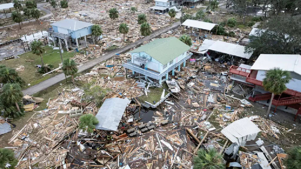 Image of storm damage in Florida from Hurricane Helene