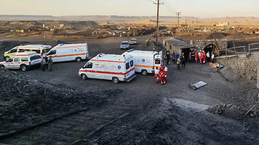 Tabas coal mine explosion aftermath