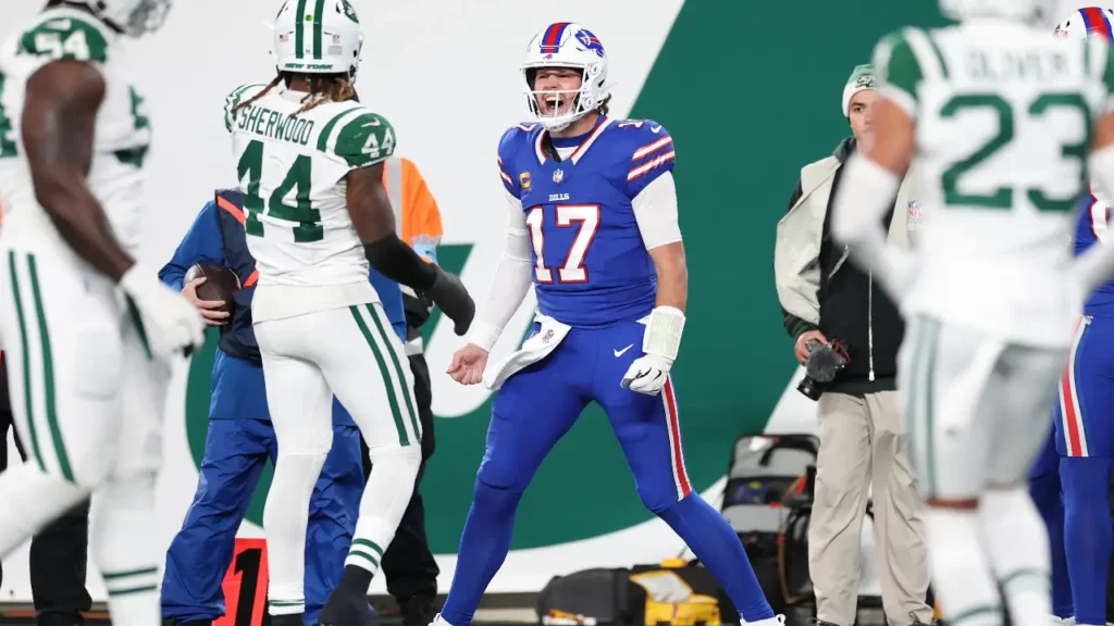 Buffalo Bills quarterback Josh Allen in action.