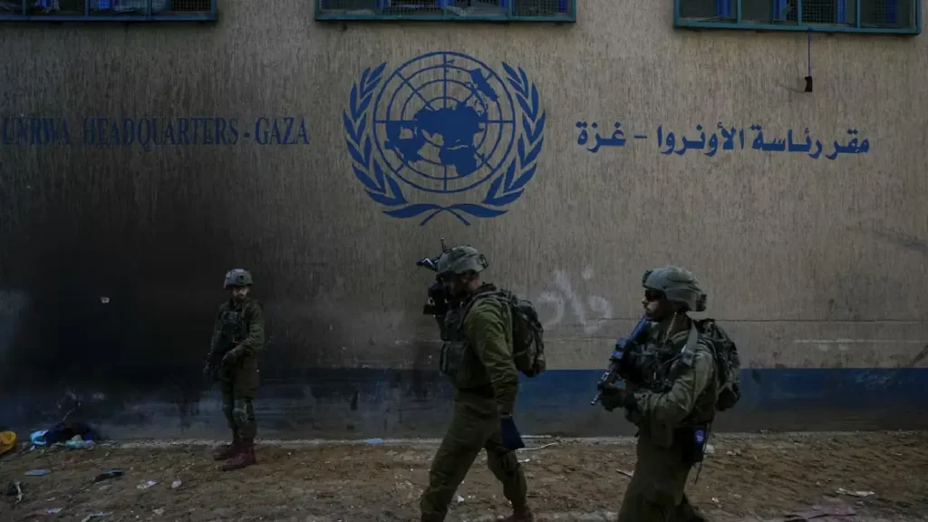 UNRWA aid facility at Shuafat refugee camp in East Jerusalem