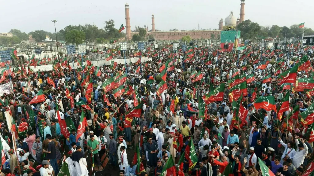 PTI protest at Minar-i-Pakistan