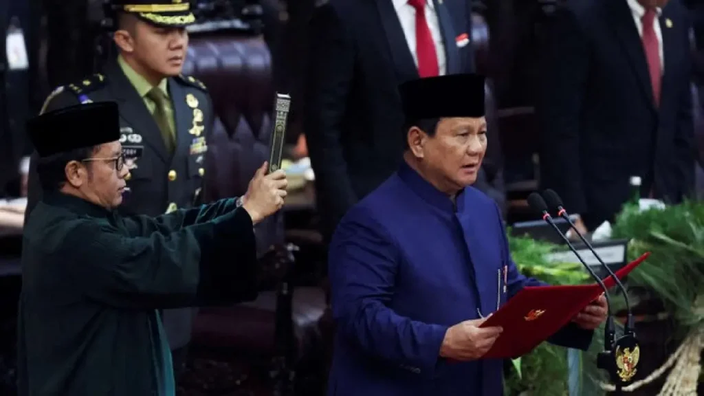 Prabowo Subianto inauguration as Indonesia's president