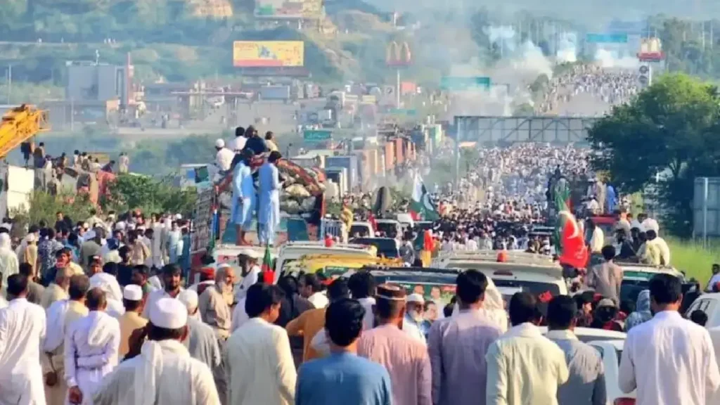 PTI protests at D-Chowk, Islamabad