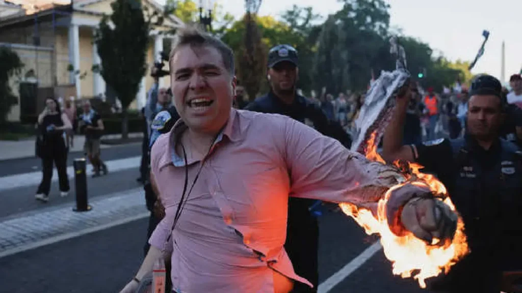 Protesters rally in Washington D.C. for Gaza ceasefire