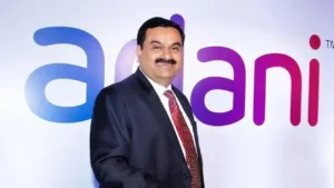 Gautam Adani speaking at a business event