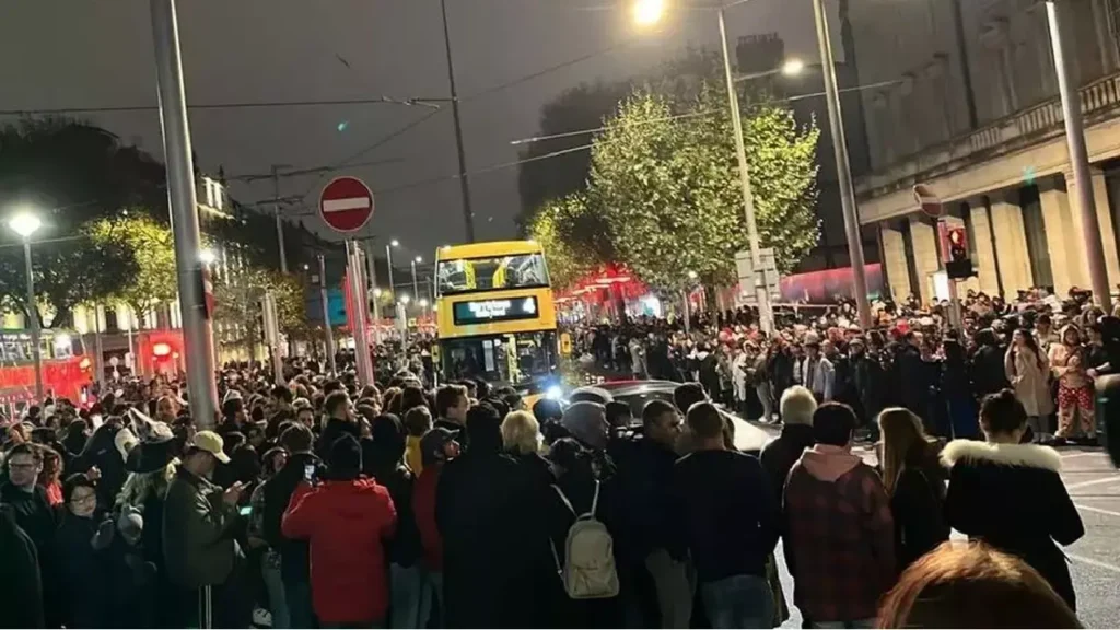 Crowd on O'Connell Street