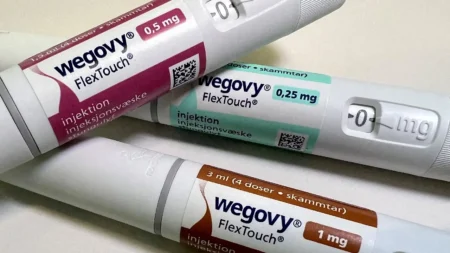 Wegovy weight-loss drug packaging.