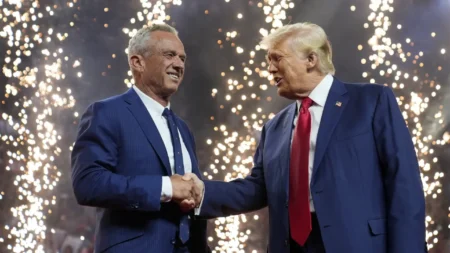 Robert F. Kennedy Jr. delivering a speech at Mar-a-Lago