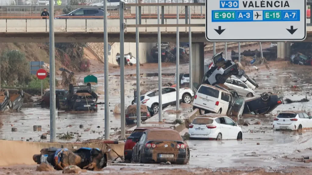 Rescue workers searching for survivors in flood-hit Valencia