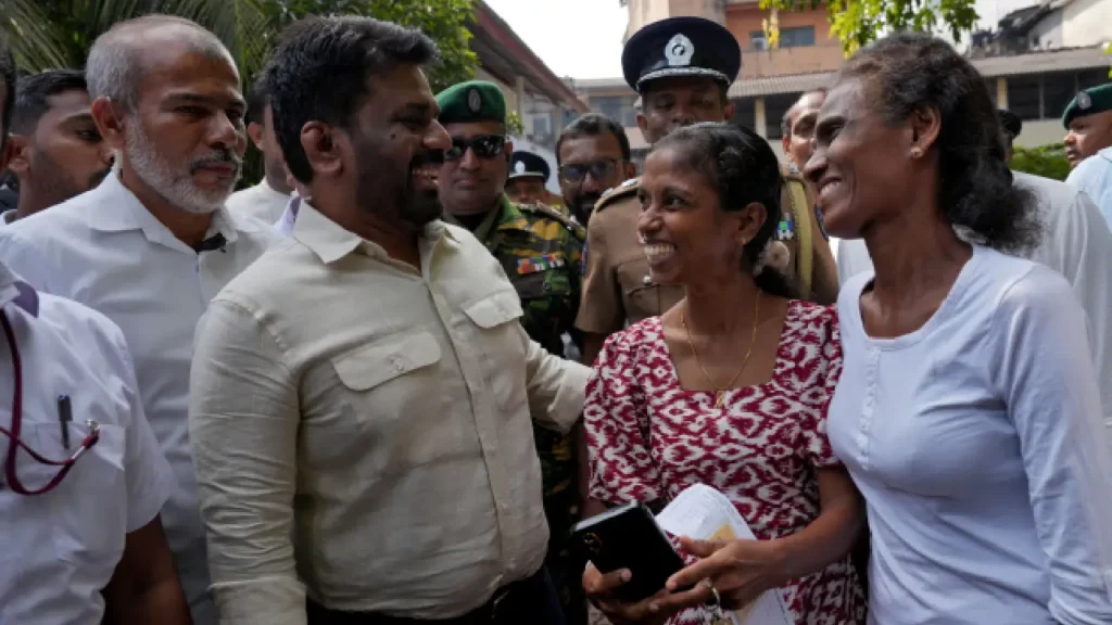 NPP supporters celebrate election lead in Sri Lanka