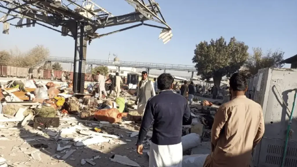 Quetta Railway Station bombing aftermath with debris and rescue efforts