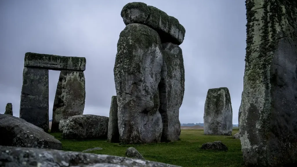 "Sarsen stones and bluestones at Stonehenge"