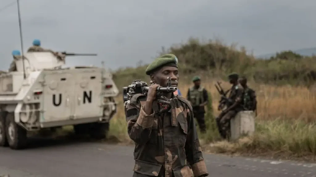 "Red Cross warns of pathogen escape in Goma lab during conflict." "Overwhelmed healthcare facilities in Goma treating wounded civilians." "ICRC-supported hospital in Goma struggles with overcrowded conditions."