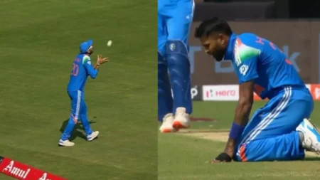 Axar Patel drop catch, Axar Patel vs England, Phil Salt batting, India vs England 2nd ODI, Hardik Pandya reaction, Varun Chakaravarthy debut