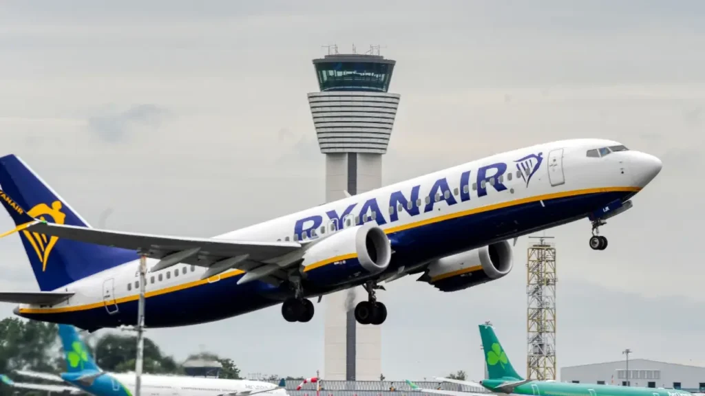 Cat hiding in Ryanair aircraft wiring Technicians searching for stowaway cat on Ryanair plane Black-and-white kitten found inside aircraft electrical bay Ryanair flight delayed due to unexpected feline stowaway